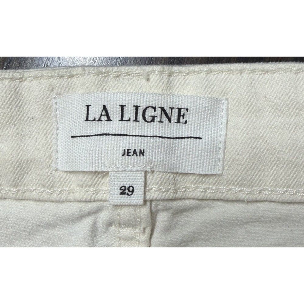 La Ligne Womens Stretch Off White Designer Jeans Denim Size 29 EUC - Picture 3 of 8